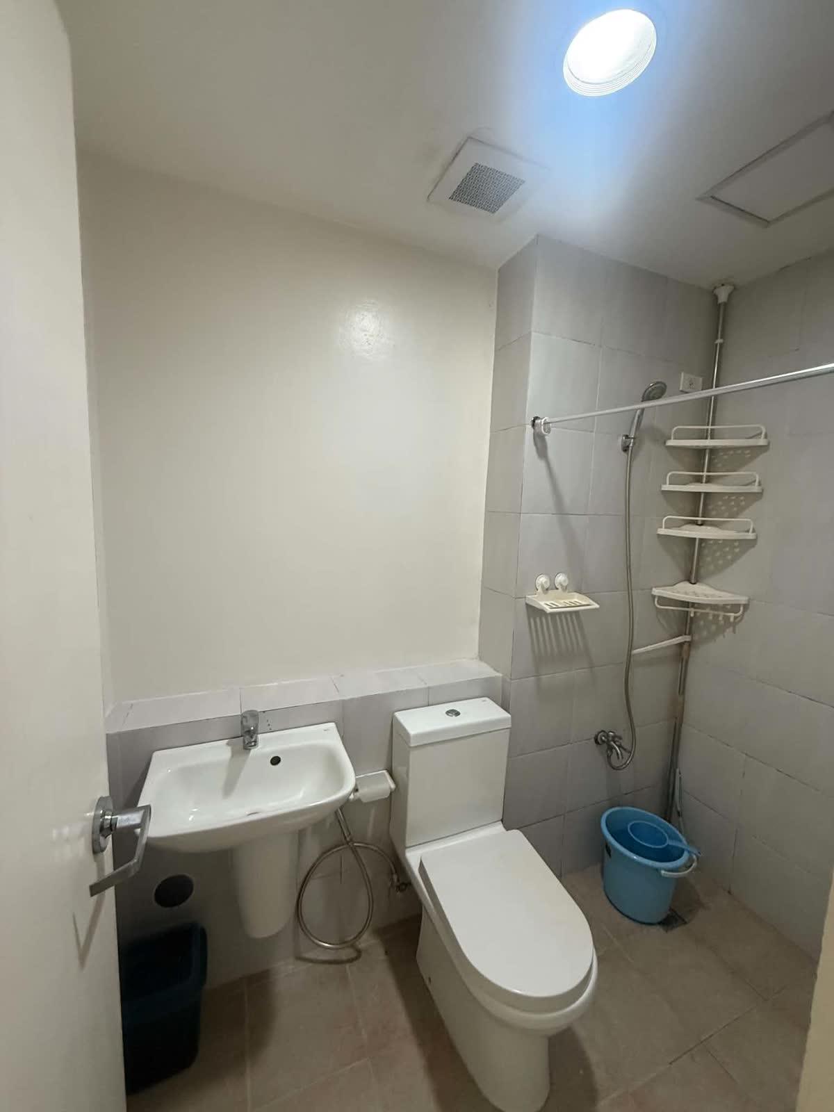 Toilet and bath, as found