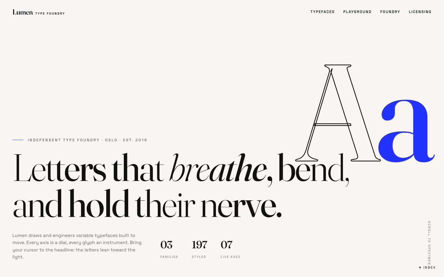 Lumen Type Foundry screenshot
